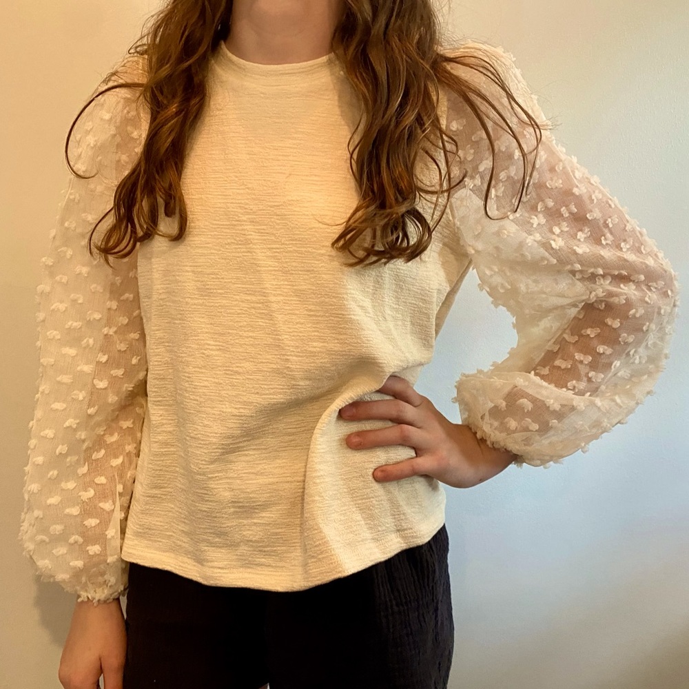 Maeve shirt with sleeve flair